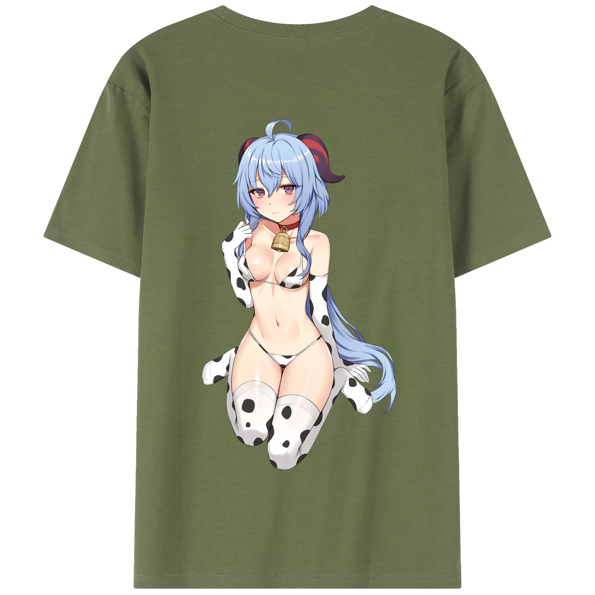 げんし神 甘雨 かんう genshin Ganyu 綿100％半袖Tシャツ（背面プリント）